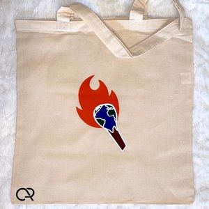 Climate change is real handmade tote bag